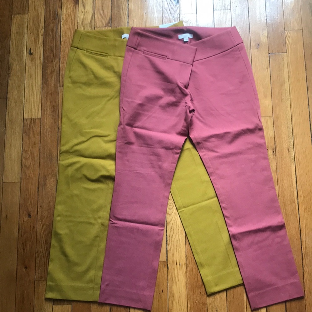 Loft rose ankle pants
